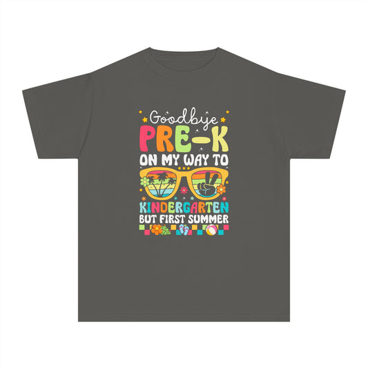 Goodbye Pre K On My Way to Kindergarden Youth Midweight Tee