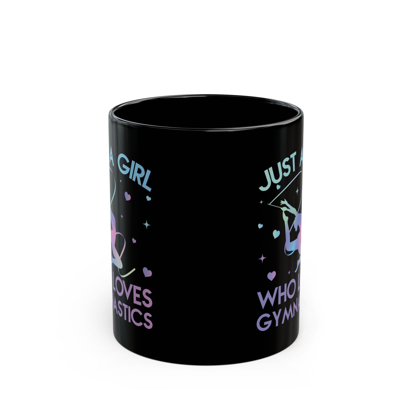 Just A Girl Who Loves Gymnastics Black Mug (11oz, 15oz)