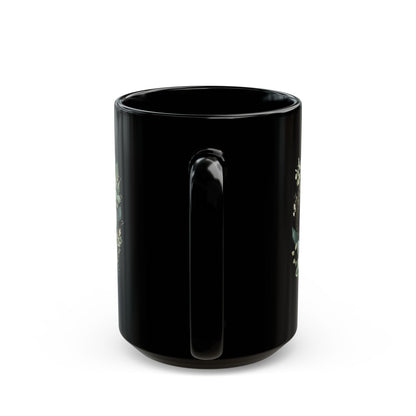 First Holy Communion Mug for Girl – Elegant Black Keepsake Cup