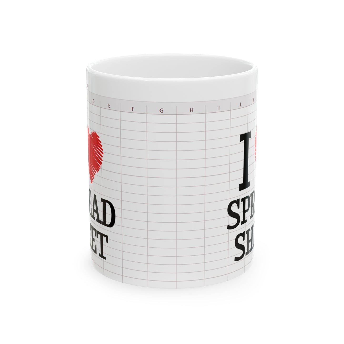 I Love Spreadsheet Mug – Funny Gift for Excel Lovers, Accountants & Data Analysts