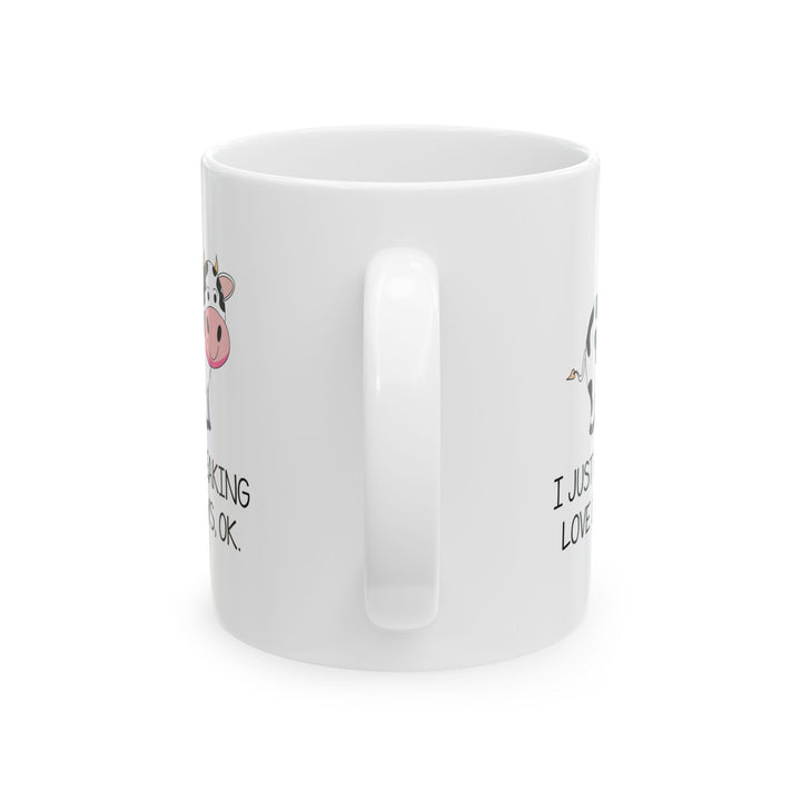 Funny Cow Mug – Cute Cow Coffee Cup for Farm Girls, Ranch Moms, or Cow Lovers