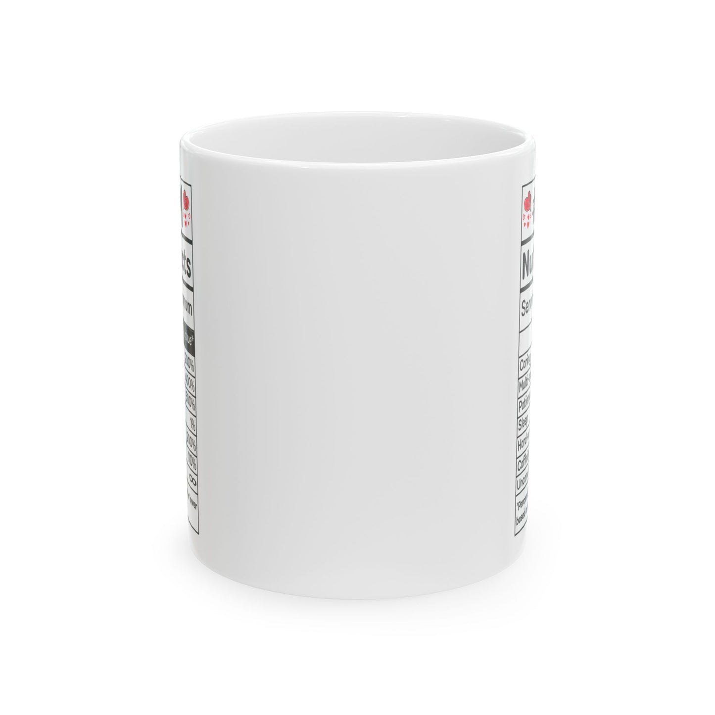 mom nutrition facts White Mug, (11oz, 15oz)