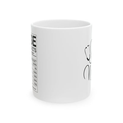 Love Nurse White Ceramic Mug – Cute Gift for Nurses, RN, LPN, or Nursing Students