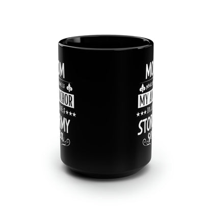 Black Anchor Mom Mug – Nautical-Themed Coffee Cup Meaningful Gift for Mom