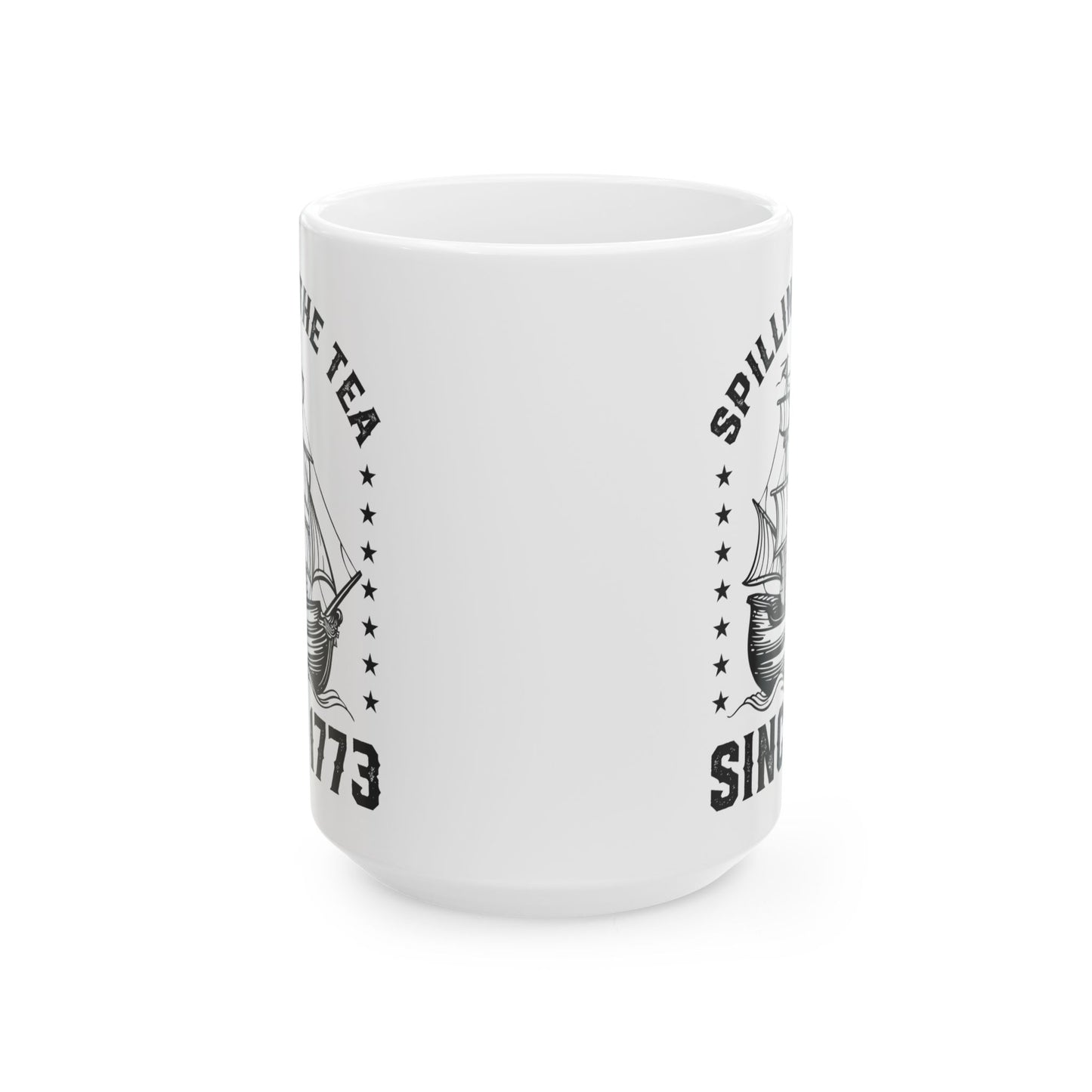 SPILLING THE TEA White Mug, (11oz, 15oz)
