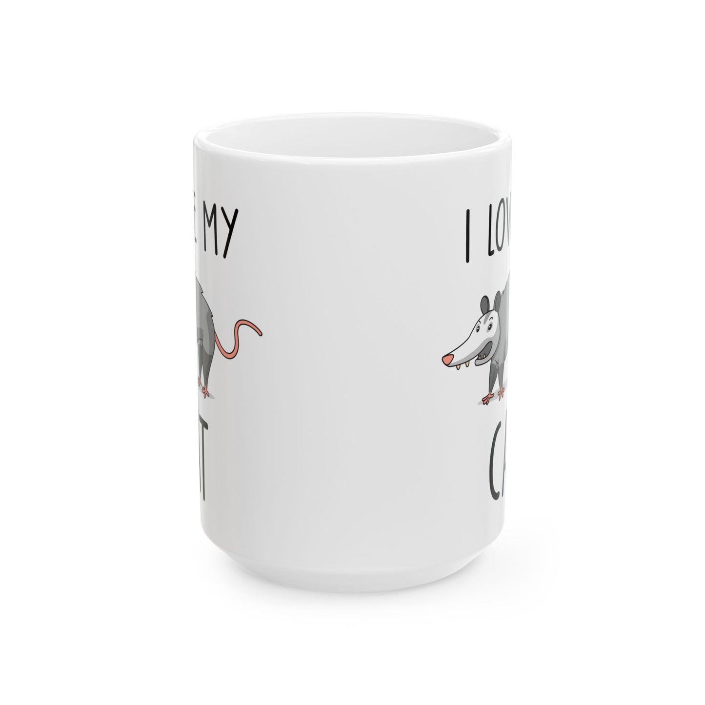 I Love My Cat Oposom, white Mug, (11oz, 15oz)