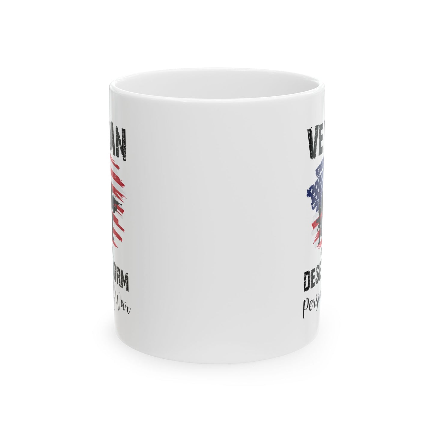 Give a Gift to a Desert Storm Veteran – Persian Gulf War Mug White Ceramic Patriotic Coffee Cup