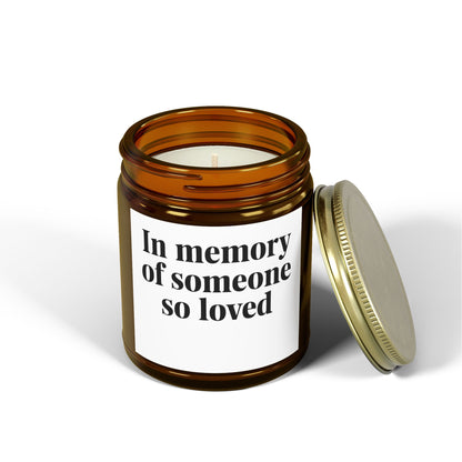 In memories of someone so love Scented Candles, Coconut Apricot Wax (4oz, 9oz)