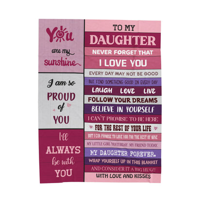 To My Daughter Blanket