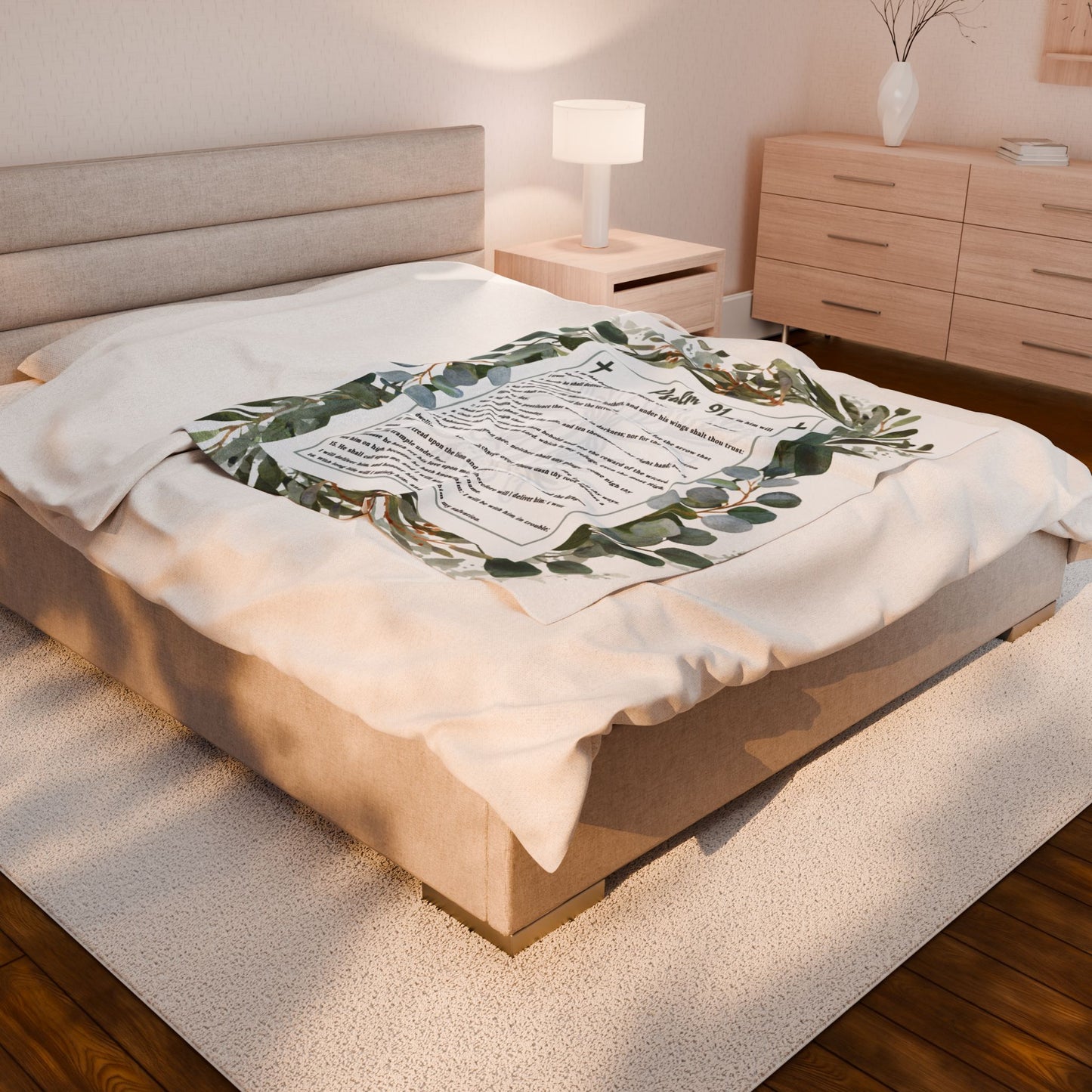 Psalm 91 Velveteen Plush Blanket