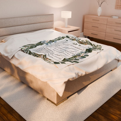 Psalm 91 Velveteen Plush Blanket