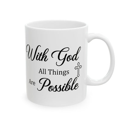 With God All Things Are Possible – Christian Faith Mug Gift