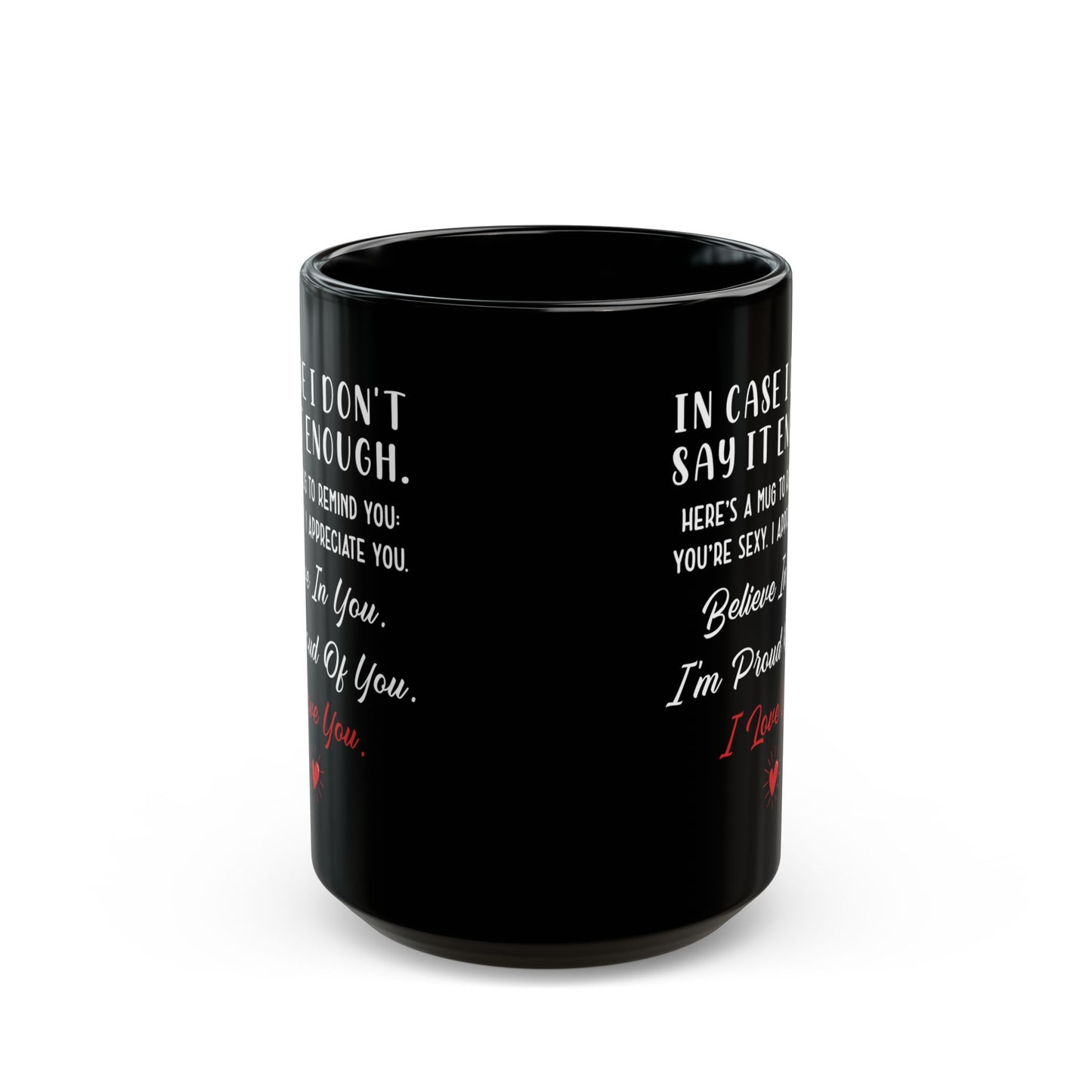 Romantic Black Coffee Mug – I Love You Mug for Husband, Wife, Boyfriend or Girlfriend