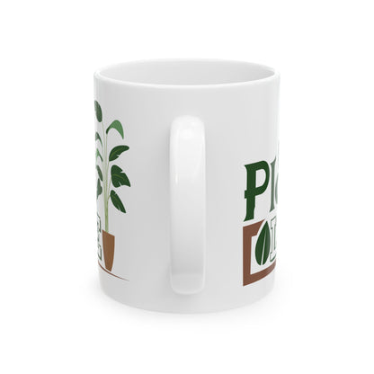 Give a Gift to a Plant Enthusiast – Plant Life Mug White Ceramic Coffee Cup for Gardeners