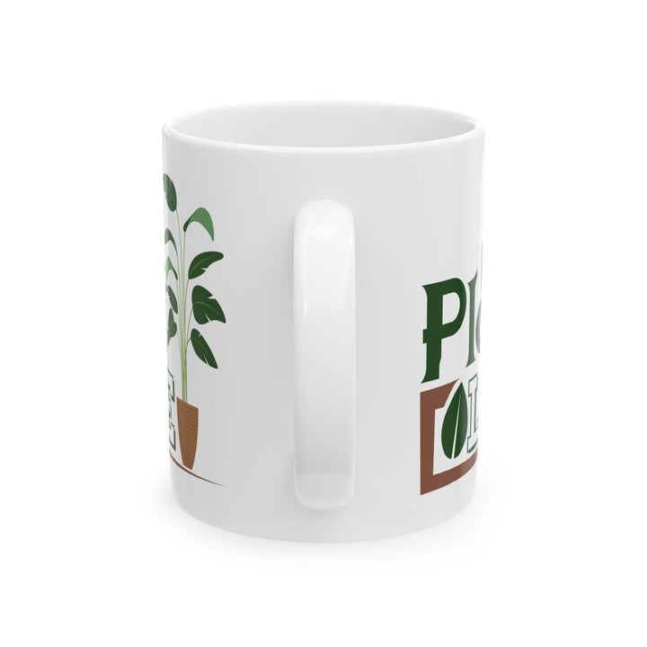 Give a Gift to a Plant Enthusiast – Plant Life Mug White Ceramic Coffee Cup for Gardeners