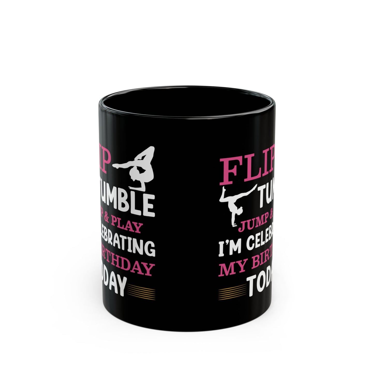 Flip Tumble Jump & Play Black Mug (11oz, 15oz)