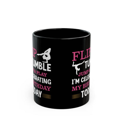 Flip Tumble Jump & Play Black Mug (11oz, 15oz)