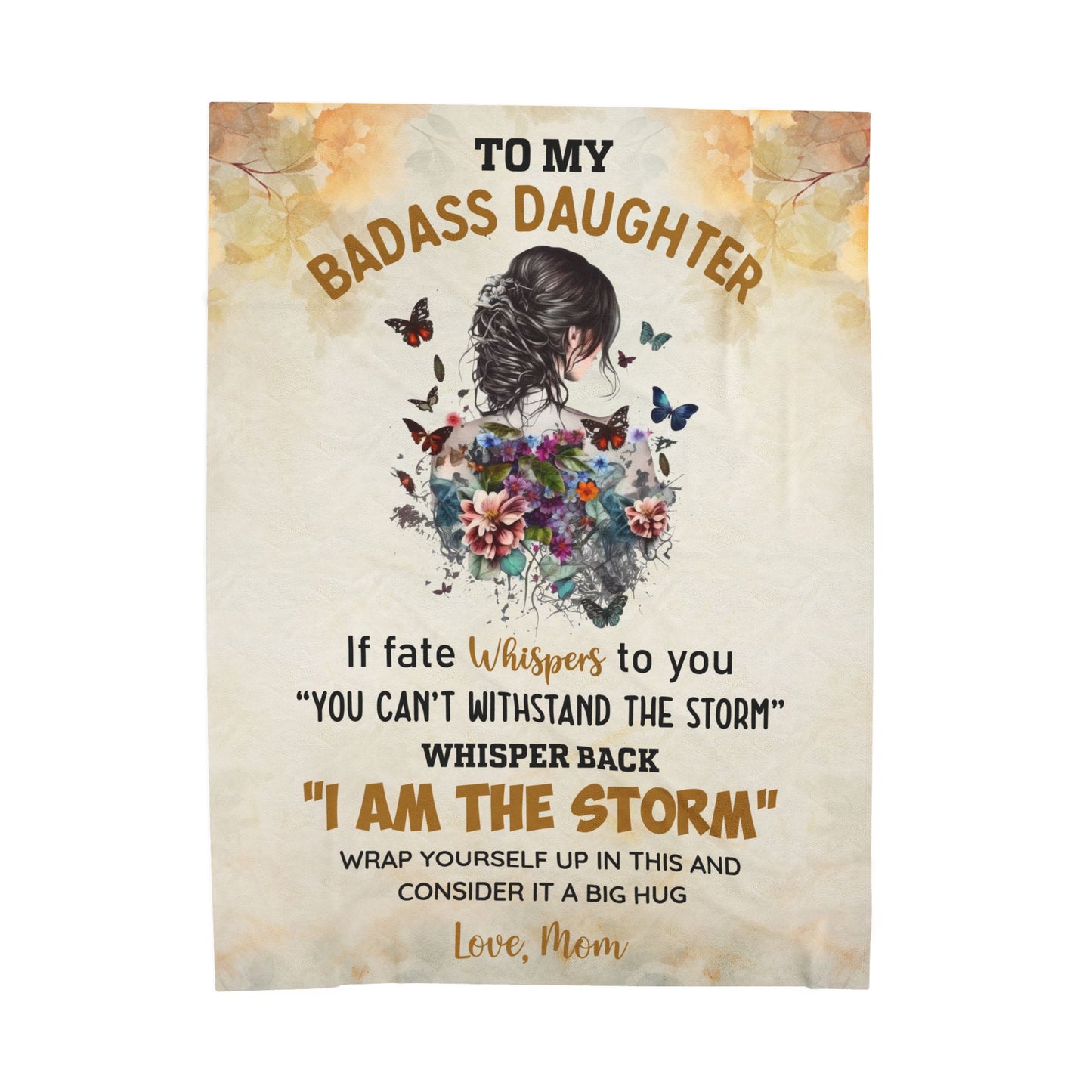 To My Badass Daughter Blanket