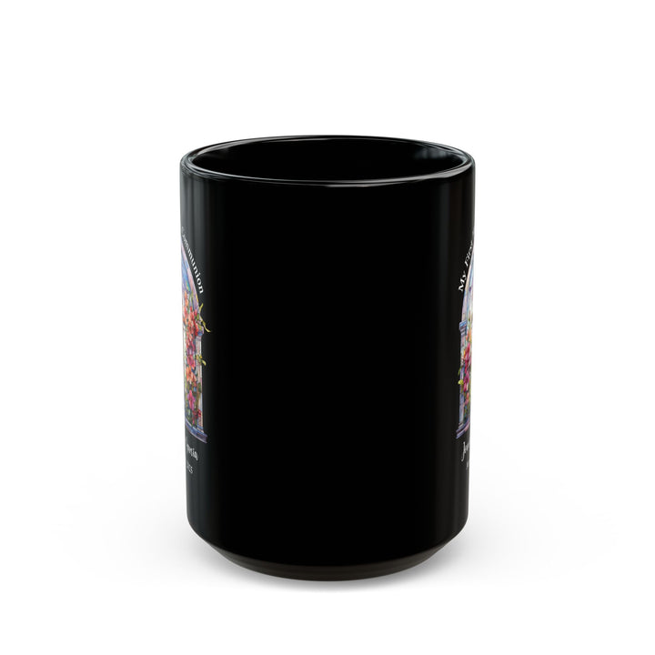 Black First Communion Mug – Personalized Gift for Girl