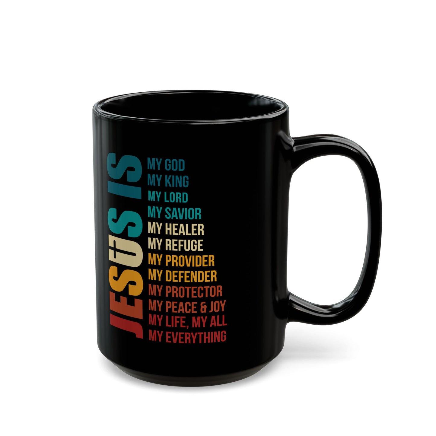 Jesus Is My Everything Black Mug – Bold Christian Faith Gift
