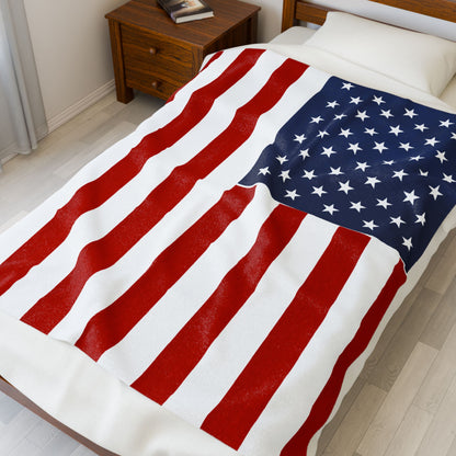 Patriotic American Flag Throw Blanket