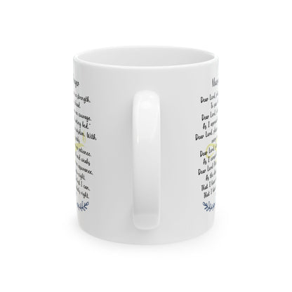 White Nurse Prayer Coffee Mug – Inspirational Christian Gift for RN, LPN, CNA – Thank You Mug for Nurses, Nursing Students, Healthcare Heroes
