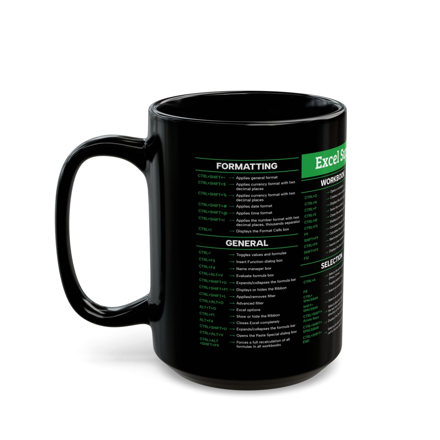 Excel Super Shortcuts Mug Ceramic Mug, (11oz, 15oz)