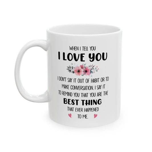 I Love You Mug with Flowers – Romantic Gift for Her or Him