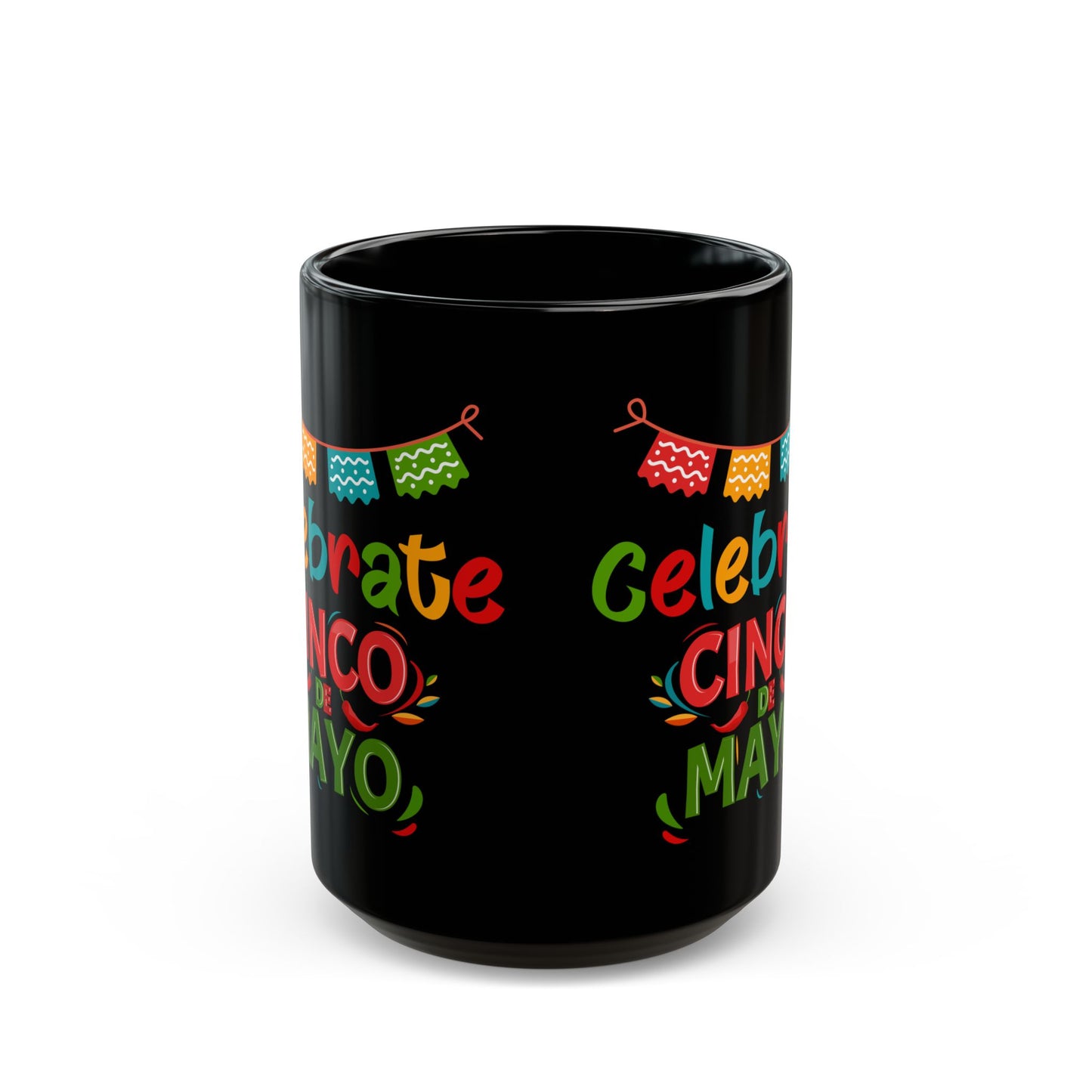 Celebrate Cinco De Mayo Black Mug (11oz, 15oz)