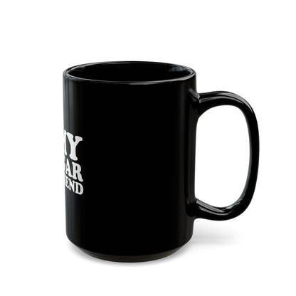 Funny Black Coffee Mug for Younger Boyfriends – Bold White and Red Design
