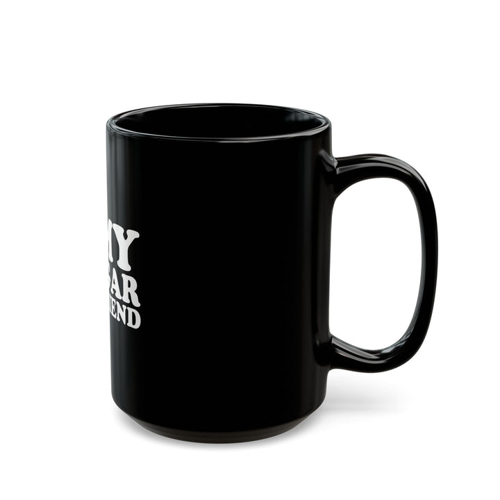 Funny Black Coffee Mug for Younger Boyfriends – Bold White and Red Design