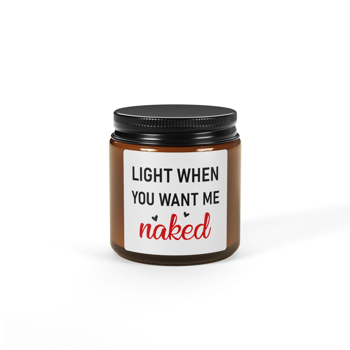 Light me When you want Scented Soy Candle (Multi-Size, Amber Jar)