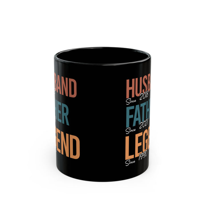 Husband Father Legend Black Mug (11oz, 15oz)