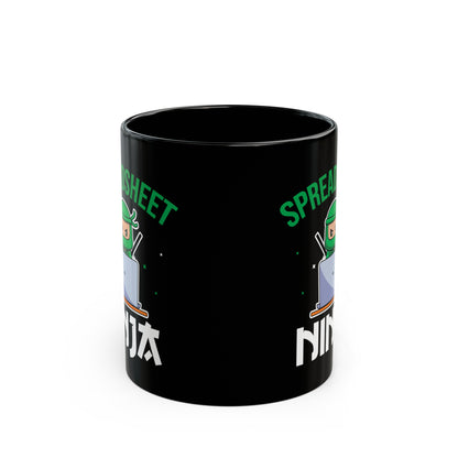 Spreadsheet Ninja Black Mug – Funny Gift for Excel Lovers, Data Pros & Office Ninjas