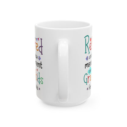 Retired under new s management  11oz & 15oz white mug.