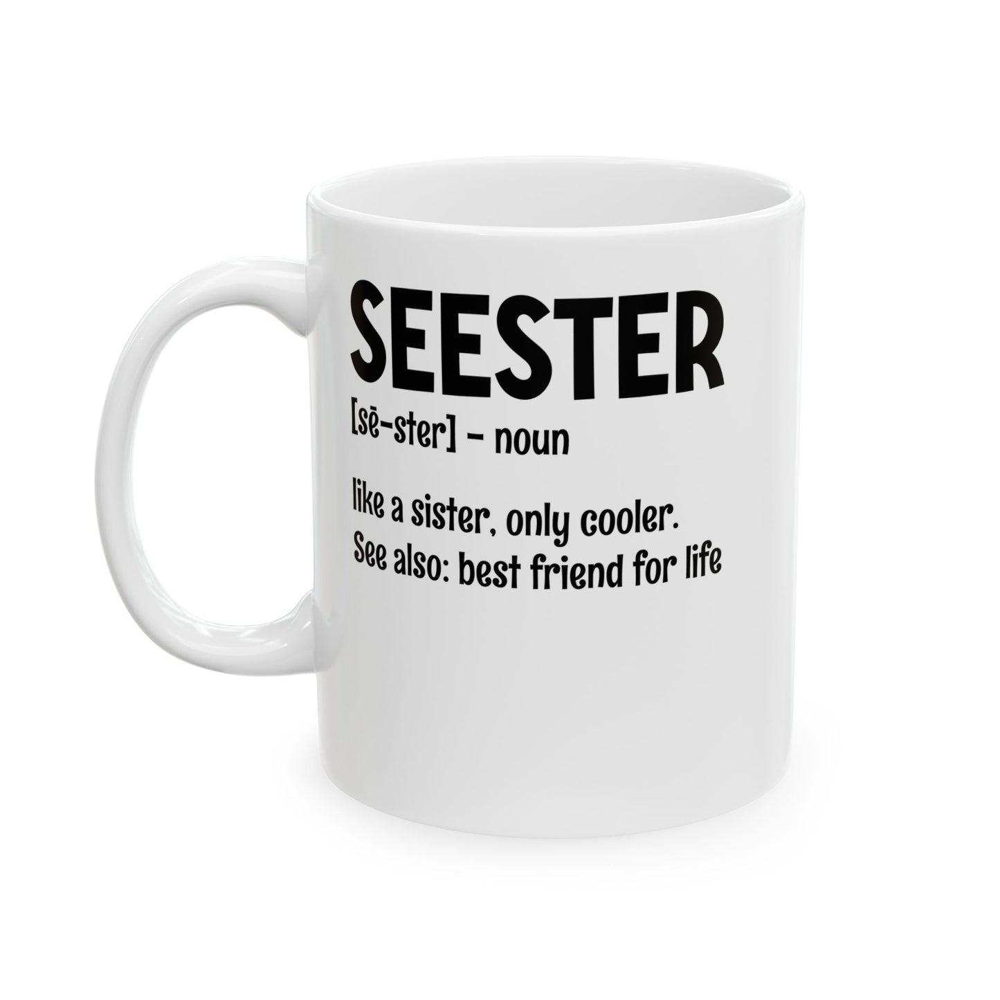 Seester White Mug, (11oz, 15oz)
