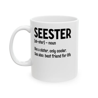 Seester White Mug, (11oz, 15oz)