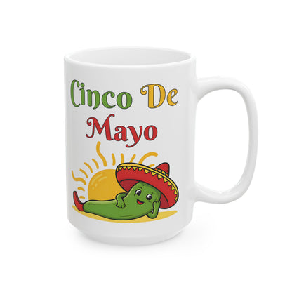 Cinco De Mayo White Mug, (11oz, 15oz)