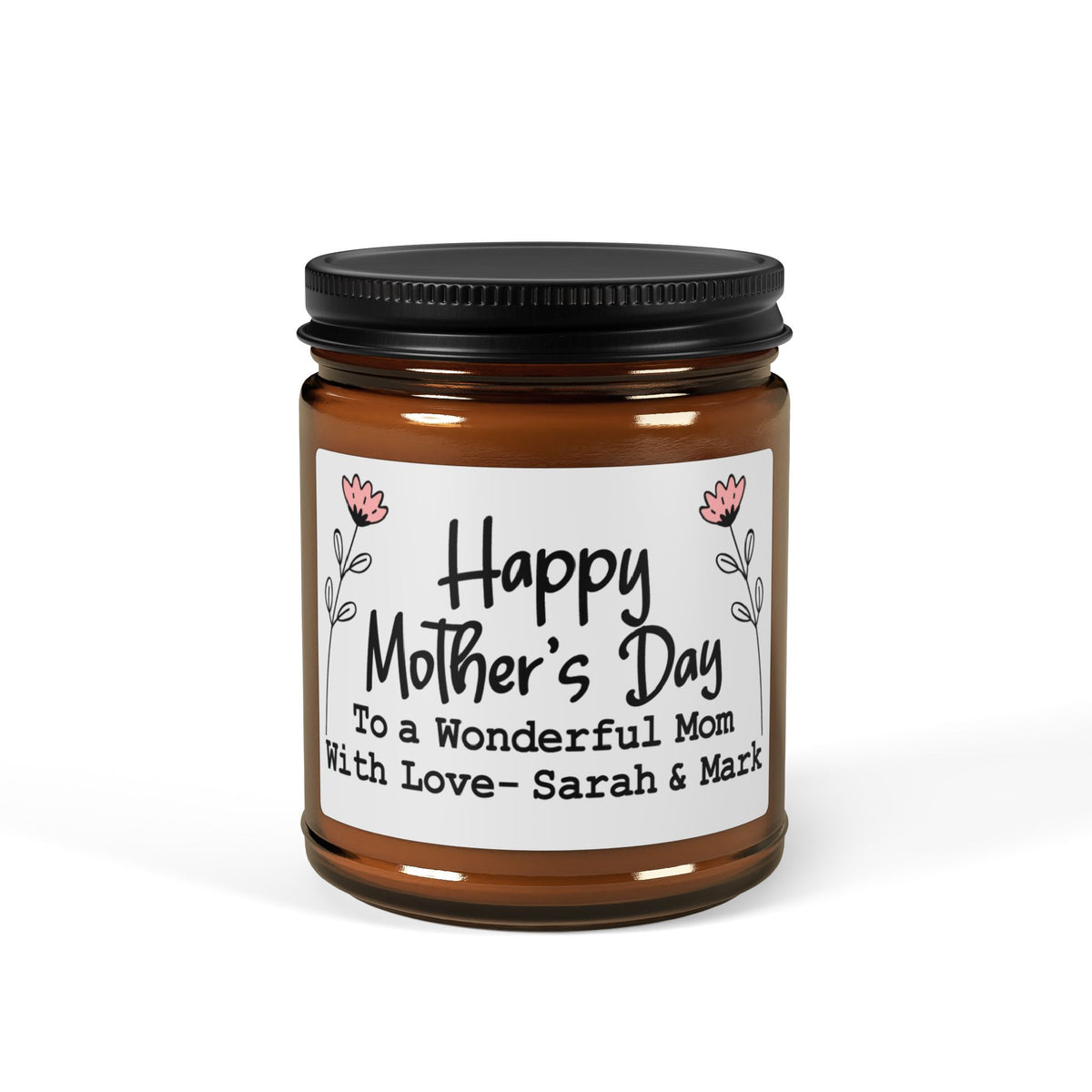 Happy Mother's Day Candle – Personalized Gift for Mom, Custom Mother's Day Present, Thoughtful Gift from Kids