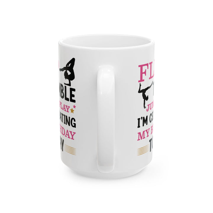 Flip Tumble Jump & Play White Mug, (11oz, 15oz)