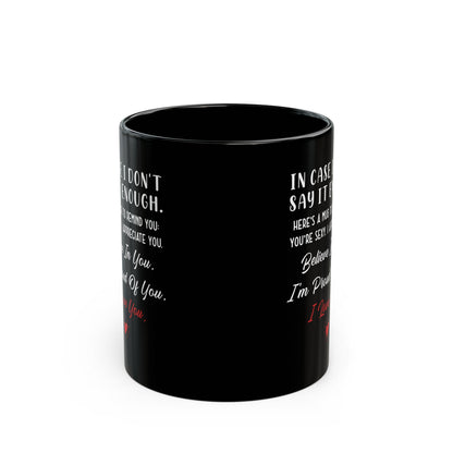 Romantic Black Coffee Mug – I Love You Mug for Husband, Wife, Boyfriend or Girlfriend