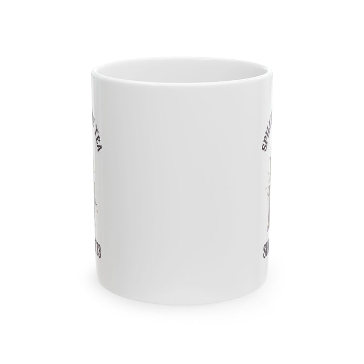 Spilling The Tea Since 1773 Mug – Funny White Boston Tea Party Coffee Cup – American History Gift for Patriots, History Buffs, & Teachers