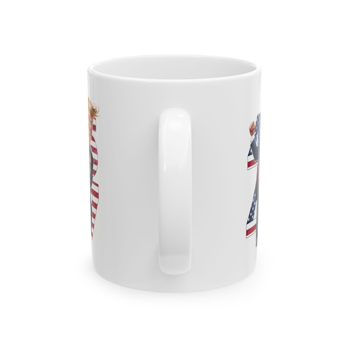 Trump 47 Coffee Mug – White Patriotic Donald Trump Cup for MAGA Fans