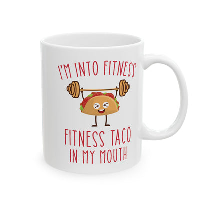 I'm Into Fitness White Mug, (11oz, 15oz)