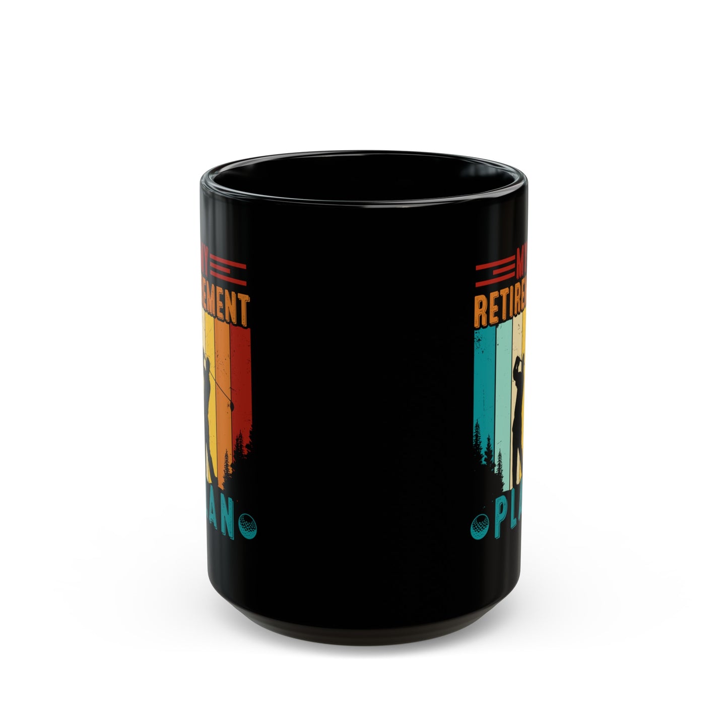 My Retirement Plan Mug – Sleek Black Golf Theme Design