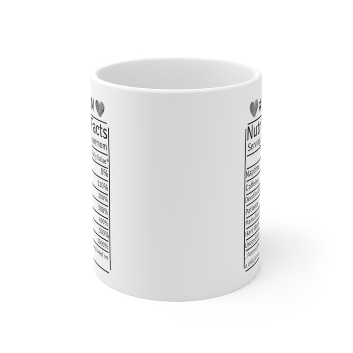 #1 Mom Nutrition Facts Coffee Mug – Funny Supermom Gift