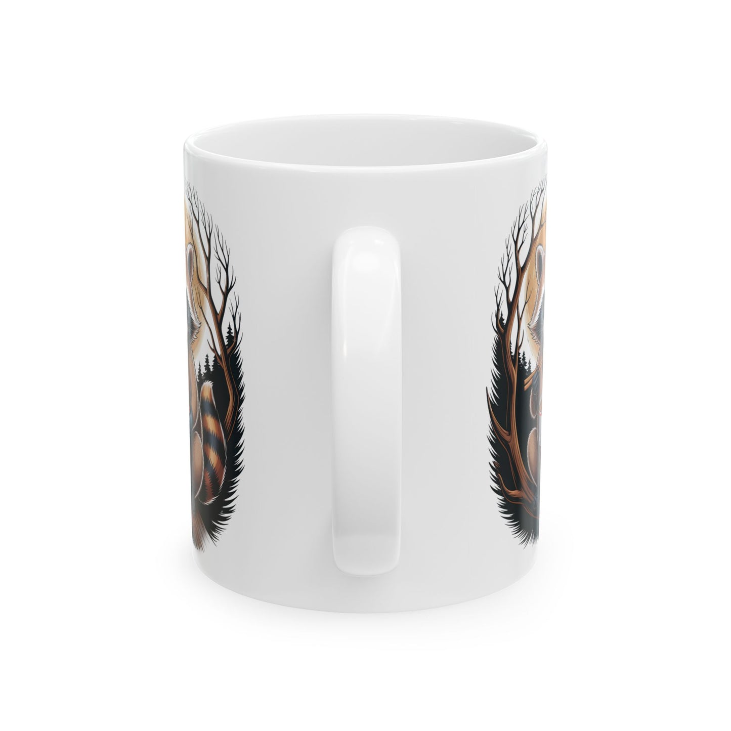 Raccoon Coffee Mug, white Mug, (11oz, 15oz)