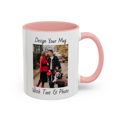 Family Fall Fashion - Mom, Dad, and Daughter in Stylish Outerwear Outdoors Mug