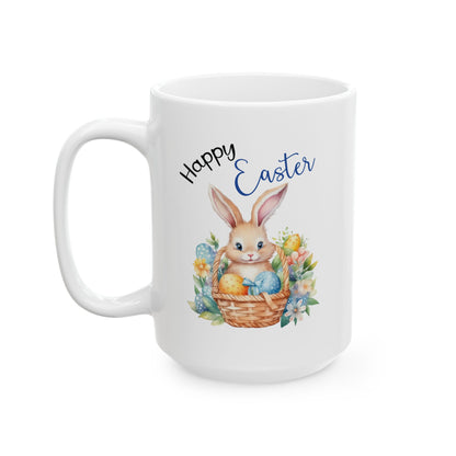 Happy Easter Bunny Mug – Cute Basket Design Spring Gift