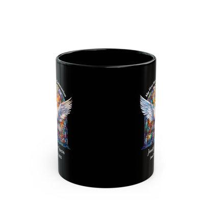 Black First Communion Mug – Personalized Gift for Girl